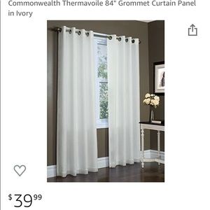 Long White Curtains